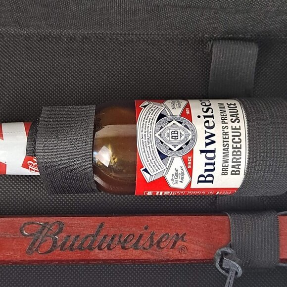Budweiser Grill Kit In Aluminum Trimmed Case Spatula Basting Brush Logo - Picture 12 of 14